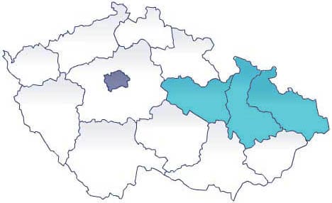 Карта: восточная Чехия и Моравия - экскурсии AndyGo