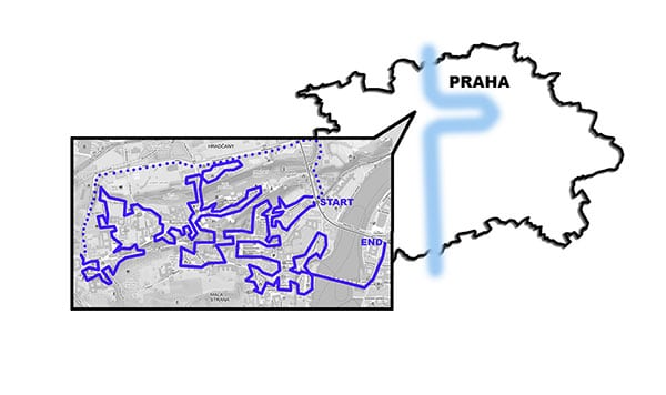 Карта Праги: маршрут экскурсии AndyGo